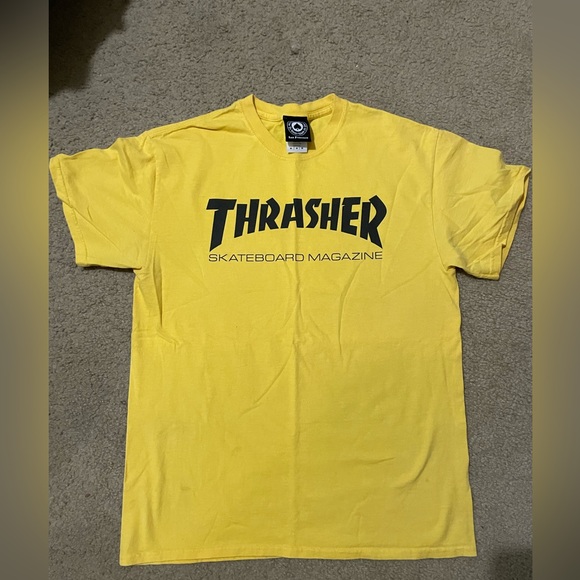 Thrasher Tops - Yellow Thrasher T-shirt size Medium